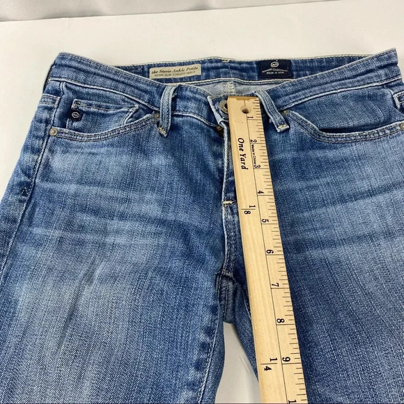 Adriano Goldschmied AG Stevie Ankle Petite Jeans Women's 24R Raw Hem Light Wash - Picture 3 of 7